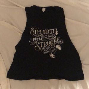 Strength from struggle crop tank